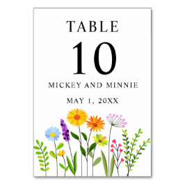 Tarjeta De Mesa Boda floral elegante de primavera