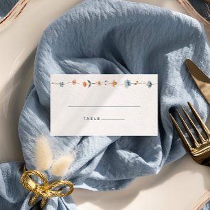 Tarjeta De Mesa Boda floral elegante y audaz