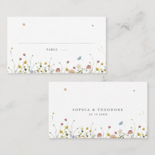 Tarjeta De Mesa Boda floral floral de primavera