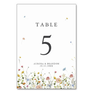 Tarjeta De Mesa Boda floral floral de primavera