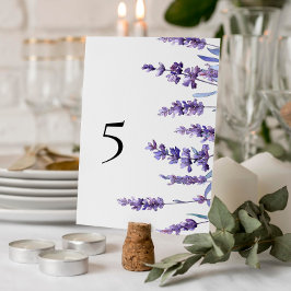 Tarjeta De Mesa Boda Floral Lavender