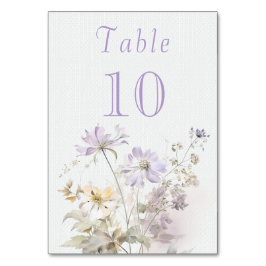 Tarjeta De Mesa Boda floral lilac romántico