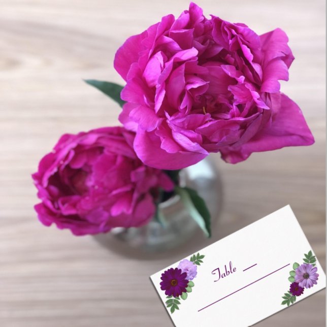 Tarjeta De Mesa Boda floral Purple Peony (Subido por el creador)