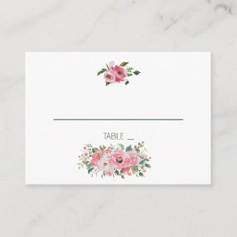 Tarjeta De Mesa Boda floral rosa brillante
