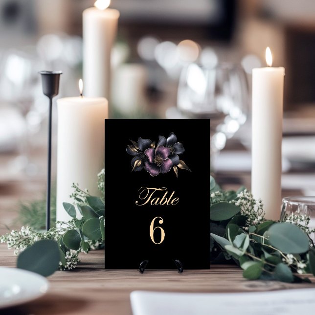 Tarjeta De Mesa Boda Floral rosa y gris turbio número de tabla (Subido por el creador)