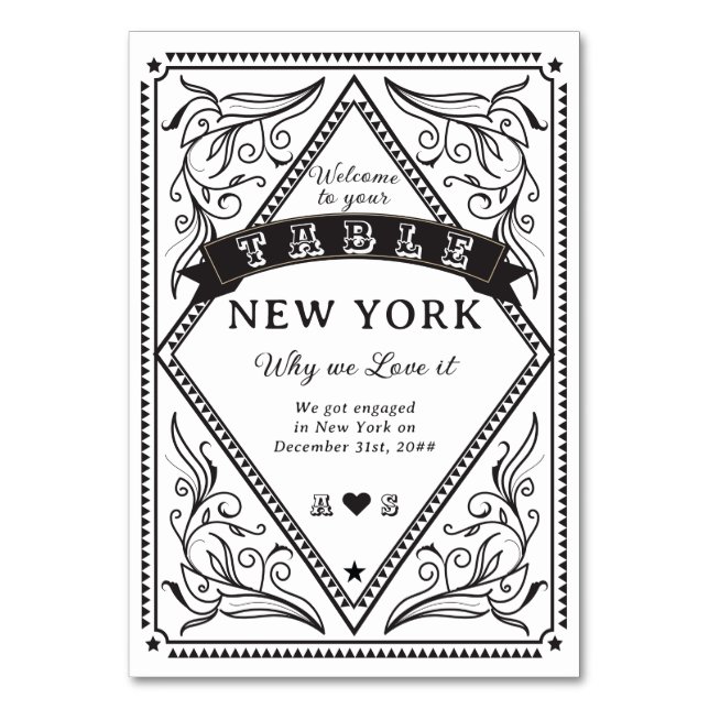 Tarjeta De Mesa Boda floral rústico-occidental (Anverso)