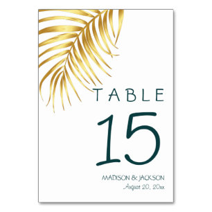 Tarjeta De Mesa Boda Floral Tropical