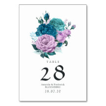 Boda floral turquesa y lavanda