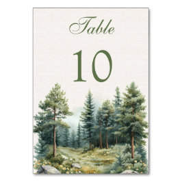 Tarjeta De Mesa Boda forestal de verano romántico