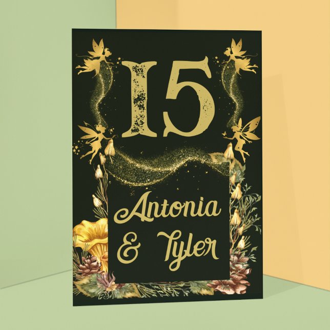 Tarjeta De Mesa Boda Forestal Golden Fairies (Subido por el creador)