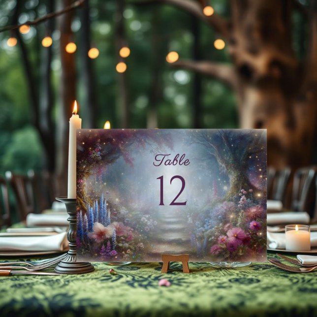 Tarjeta De Mesa Boda Forestal Romántico Encantado (Subido por el creador)