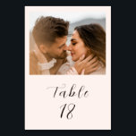 Tarjeta De Mesa Boda Foto Neutral Terrosa Moderna<br><div class="desc">Diseño simple y moderno.</div>