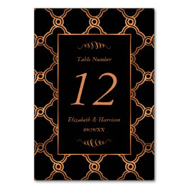 Tarjeta De Mesa Boda Gatsby de Art Deco Geométrico Vintage