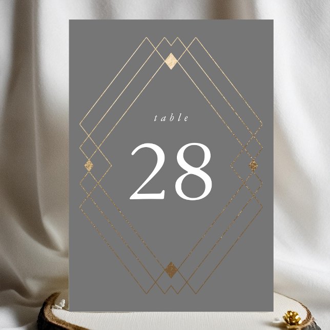 Tarjeta De Mesa Boda Gatsby Geométrico Deco Gatsby de Diamantes de (Subido por el creador)