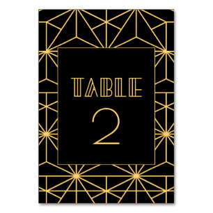 Tarjeta De Mesa Boda geométrico art deco de los años 20