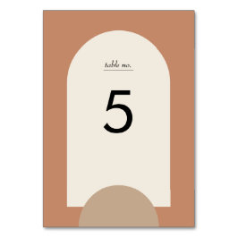 Tarjeta De Mesa Boda geométrico moderno de Arena Boho Arch de Terr
