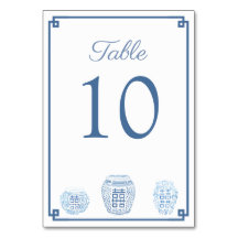 Boda Ginger Jar de color azul azul clásico