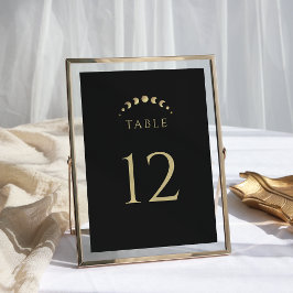 Tarjeta De Mesa Boda Gold Moon
