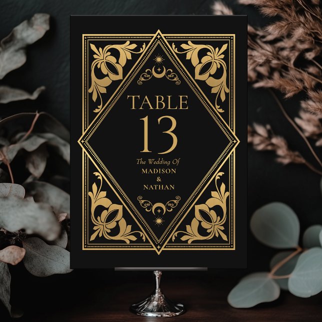 Tarjeta De Mesa Boda gótico del Art Nouveau celestial Tarot (Subido por el creador)