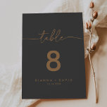 Tarjeta De Mesa Boda Gray Gold Classic<br><div class="desc">Este número de mesa boda clásico de oro gris es perfecto para un boda moderno. El diseño,  sencillo y elegante,  presenta una tipografía de escritura clásica y elegante en oro. Este es un número de tabla de doble cara. Agregue cada número de tabla que necesite a su carrito individualmente.</div>