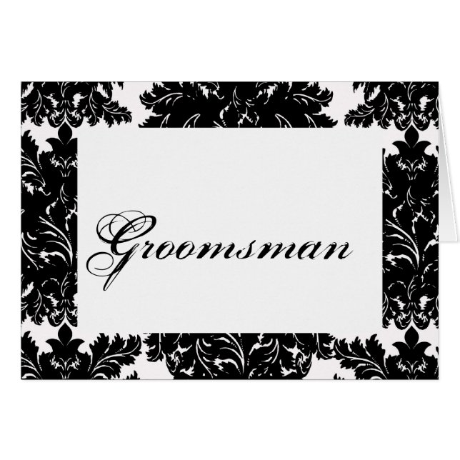 Tarjeta de mesa Boda "Groomsman" (Anverso (Horizontal))