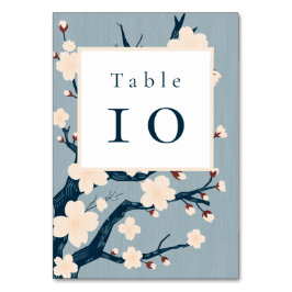 Tarjeta De Mesa Boda japonés de flores de cerezo