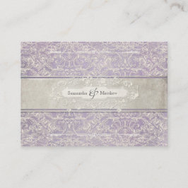 Tarjeta De Mesa Boda Lilac Vintage French Regency Lace Etched