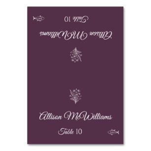 Tarjeta De Mesa Boda Lugar tarjeta-Flor silvestre Elegancia Icono 