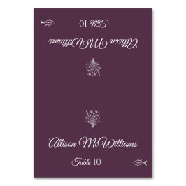 Tarjeta De Mesa Boda Lugar tarjeta-Flor silvestre Elegancia Icono 