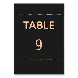 Tarjeta De Mesa Boda macho del corazón del oro | Número de tabla