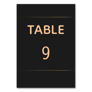 Tarjeta De Mesa Boda macho del corazón del oro   Número de tabla