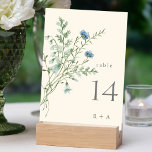 Tarjeta De Mesa Boda Marfil Elegant WaterColor Wildflowers<br><div class="desc">Este número de mesa boda cuenta con hermosas acuarelas pintadas a mano y decoradas como un ramo,  perfecto para bodas de primavera,  verano o otoño. Para una personalización más avanzada de este diseño,  haga clic en el BOTÓN HERRAMIENTA DE DISEÑO AZUL de arriba. También están disponibles los elementos coincidentes.</div>
