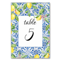 Boda mediterráneo de lemones de azulejos portugues