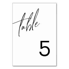 Tarjeta De Mesa Boda minimalista