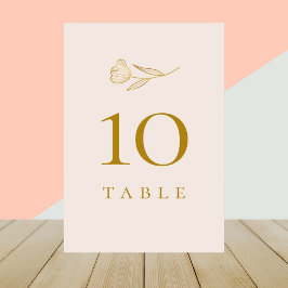 Tarjeta De Mesa Boda Minimalista Botánica Bohemia Floral