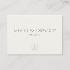 Tarjeta De Mesa Boda Minimalista Costera 