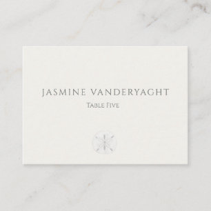 Tarjeta De Mesa Boda Minimalista Costera