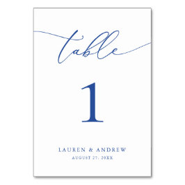 Tarjeta De Mesa Boda Minimalista de Marseille Bleu | Personalizado