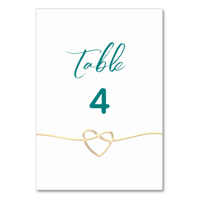 Tarjeta De Mesa Boda Minimalista moderno (Anverso)