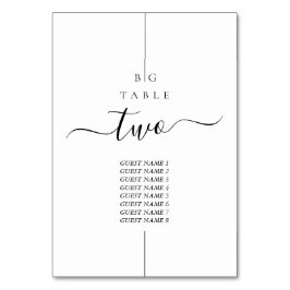 Tarjeta De Mesa Boda minimalista moderno de monograma en línea