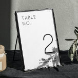 Tarjeta De Mesa Boda minimalista moderno simple y blanco<br><div class="desc">Mesas minimalistas simples,  blancas y negras,  de boda. Por favor,  contáctame si necesitas artículos adicionales.</div>