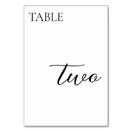 Tarjeta De Mesa Boda minimalista moderno y simple