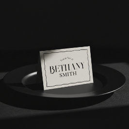 Tarjeta De Mesa Boda minimalista Wavy Edge Modern Serif