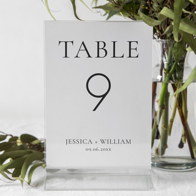 Tarjeta De Mesa Boda minimalista Y Elegante (Subido por el creador)