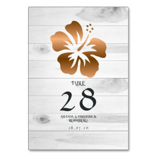 Tarjeta De Mesa Boda Mística Isla Tropical Rústica