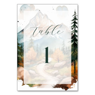 Tarjeta De Mesa Boda Misty Mountain