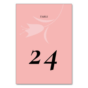 TARJETA DE MESA BODA MOD PINK TULIP