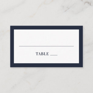 Tarjeta De Mesa Boda moderna floral de la marina. Flores azules el