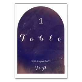Tarjeta De Mesa Boda moderno Boho Arch Purple