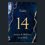 Tarjeta De Mesa Boda moderno de la aglomeración de mármol azul de<br><div class="desc">Cree su propia tarjeta de número de tabla con esta plantilla "Número de tabla de Boda de ácaros de mármol azul dorado moderno" para que coincida con sus colores y estilo bodas. Para una mayor personalización, haga clic en el enlace "personalizar adicional" y utilice nuestra herramienta de diseño para modificar...</div>